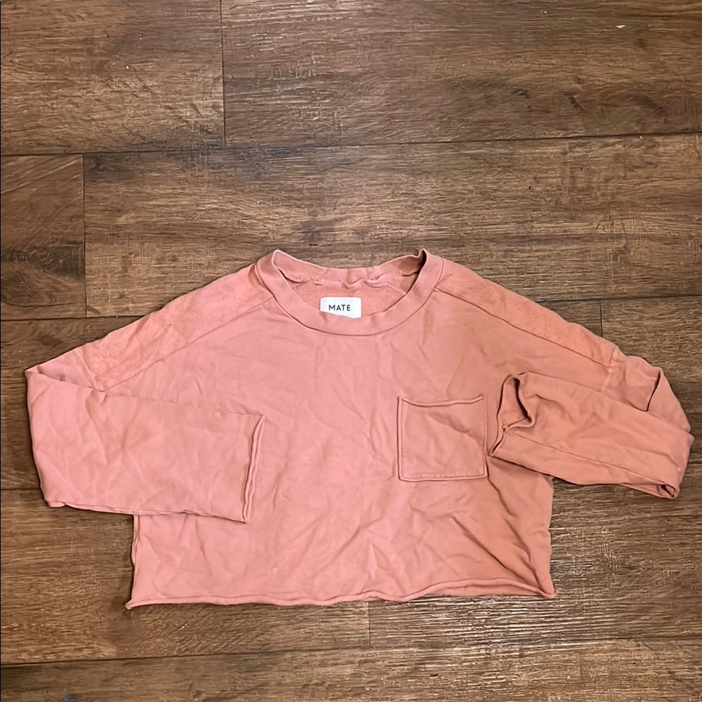 MATE  Rose Pink crop sweatshirt size Small